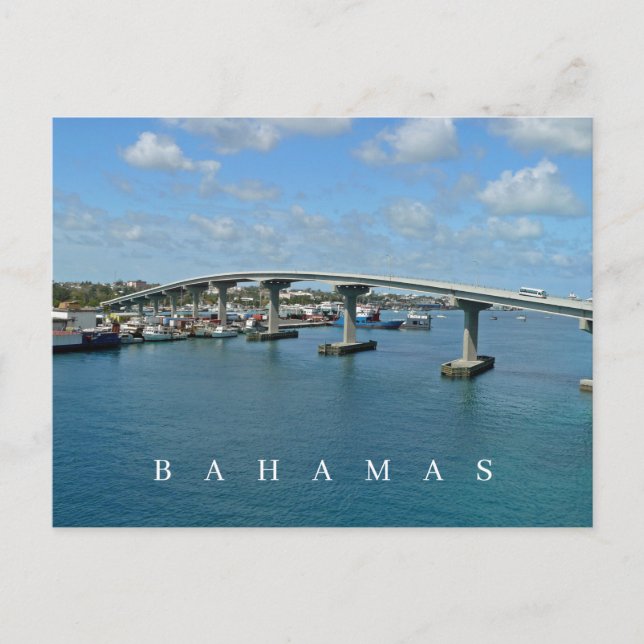 Bahamas Paradise Island Bridge Aussicht Postkarte (Vorderseite)