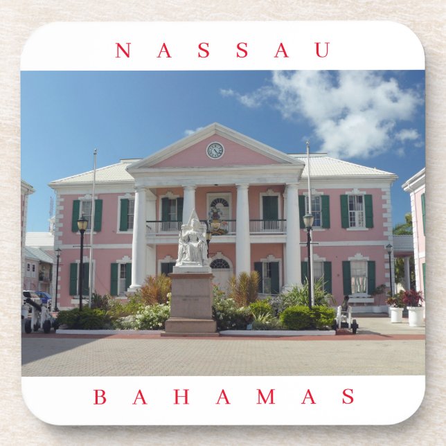 Bahamas Parlament Gebäude Untersetzer (Vorderseite)