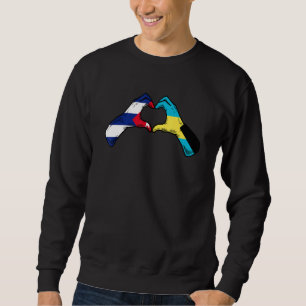 Bahamas Peru Flag Bahamaer Peruaner Herz Sweatshirt