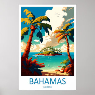 Bahamas Poster Vintage Nationalpark Reise Skifahre