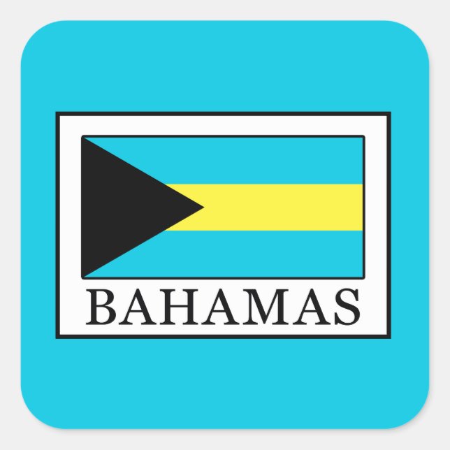 Bahamas Quadratischer Aufkleber (Vorderseite)