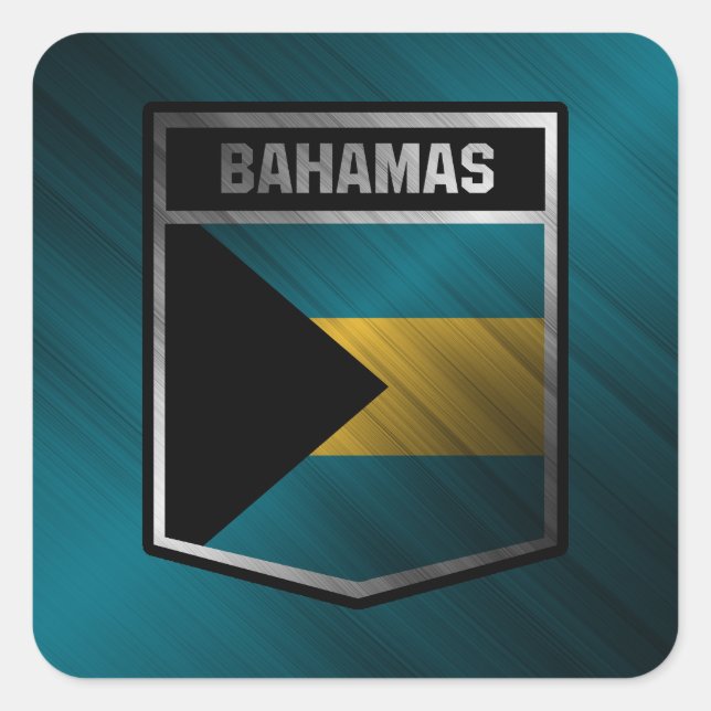 Bahamas Quadratischer Aufkleber (Vorderseite)