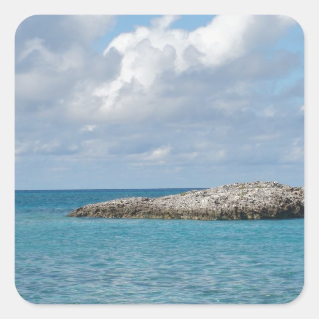 Bahamas Quadratischer Aufkleber (Vorderseite)