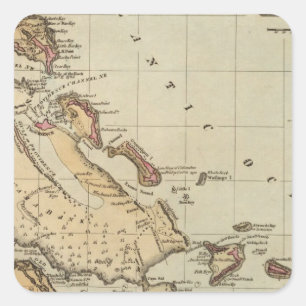 Bahamas Quadratischer Aufkleber
