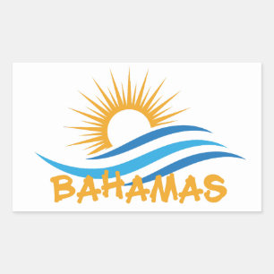 Bahamas Rechteckiger Aufkleber