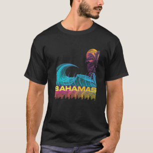 Bahamas Retro 80er Style Vintag Vaporwave Surf T-Shirt