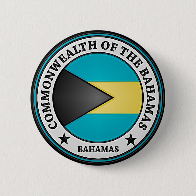 Bahamas Round Emblem Button (Vorderseite)