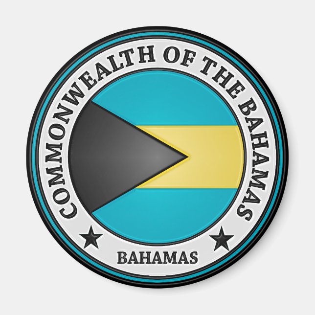 Bahamas Round Emblem Magnet (Vorne)