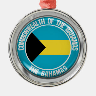 Bahamas Round Emblem Ornament Aus Metall