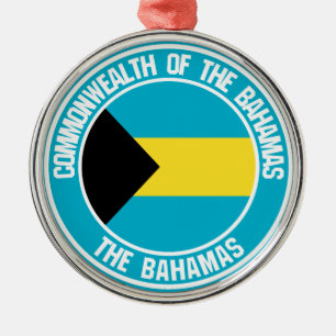 Bahamas Round Emblem Ornament Aus Metall