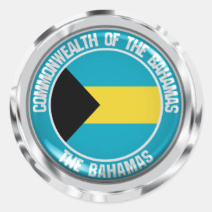 Bahamas Round Emblem Runder Aufkleber