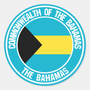 Bahamas Round Emblem Runder Aufkleber