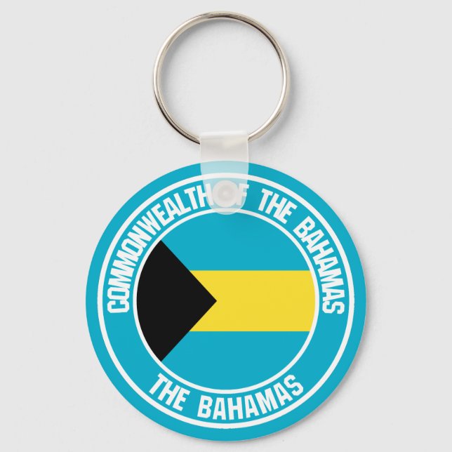 Bahamas Round Emblem Schlüsselanhänger (Vorderseite)