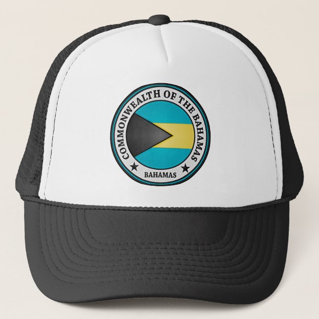Bahamas Round Emblem Truckerkappe (Vorderseite)