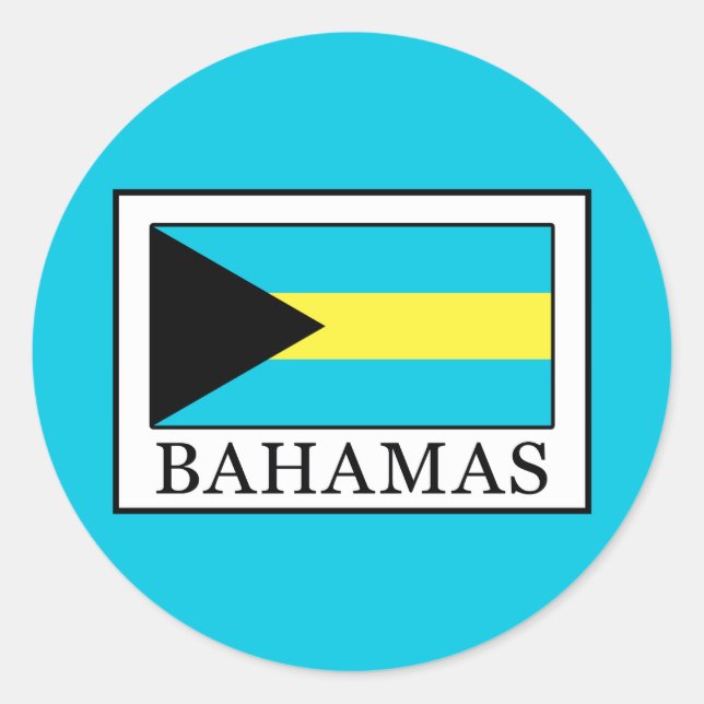 Bahamas Runder Aufkleber (Vorderseite)