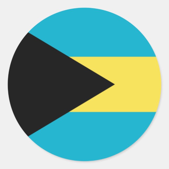 Bahamas Runder Aufkleber (Vorderseite)
