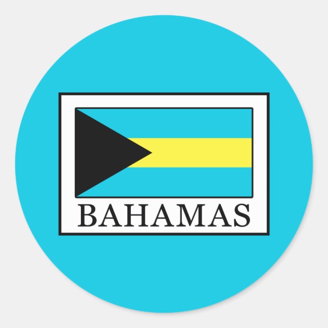 Bahamas Runder Aufkleber (Vorderseite)
