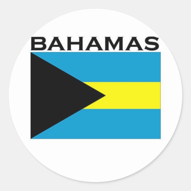 Bahamas Runder Aufkleber (Vorderseite)