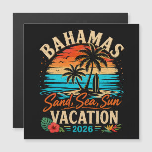 Bahamas Sand Meer Sonn Urlaub 2026 Magnetkarte