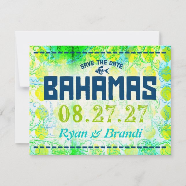 BAHAMAS SAVE THE DATE (Vorderseite)