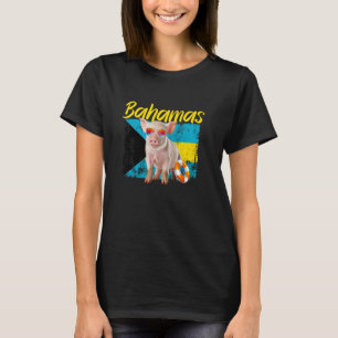 Bahamas Schwimmen Schweinchen Sommer Urlaub Strand T-Shirt