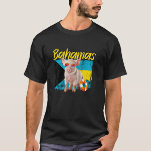 Bahamas Schwimmen Schweinchen Sommer Urlaub Strand T-Shirt