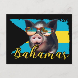 Bahamas Schwimmen Schweine - Exuma Pig Beach Adven Postkarte