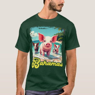 Bahamas Schwimmende Schweine - Exuma Pig Beach Abe T-Shirt