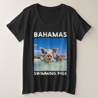 Bahamas Schwimmschweine Exuma Große Größe T-Shirt