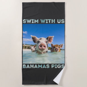 Bahamas Schwimmschweine Exuma Strandtuch