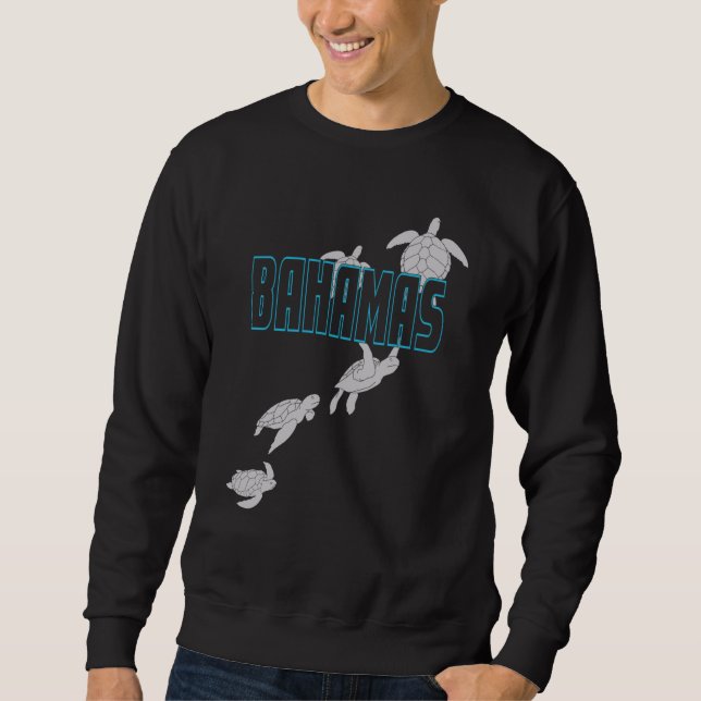 Bahamas Sea Turtles Scuba Diving with Turtles Sweatshirt (Vorderseite)
