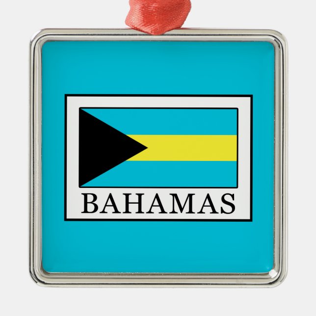 Bahamas Silbernes Ornament (Vorne)