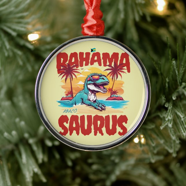 Bahamas Souvenir Geschenk: Abaco Bahamas Bahama Sa Ornament Aus Metall (Baum)