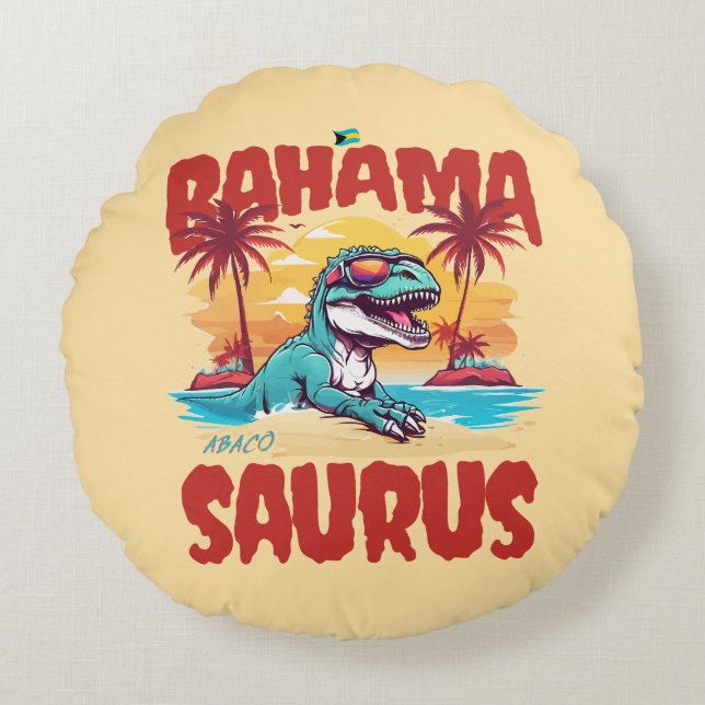 Bahamas Souvenir Geschenk: Abaco Bahamas Bahama Sa Rundes Kissen (Vorderseite)