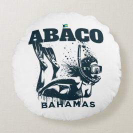 Bahamas Souvenir Geschenk: Abaco Bahamas Dive Rundes Kissen