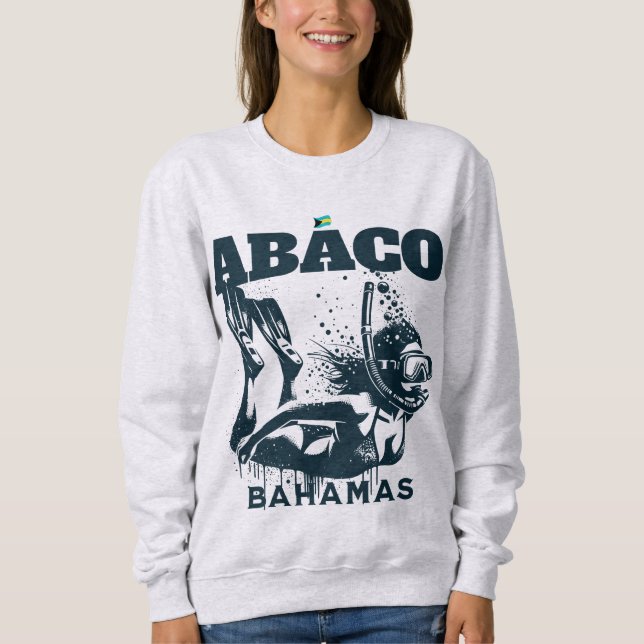 Bahamas Souvenir Geschenk: Abaco Bahamas Dive Sweatshirt (Vorderseite)