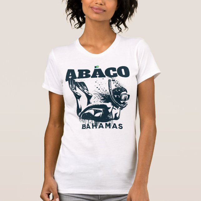 Bahamas Souvenir Geschenk: Abaco Bahamas Dive T-Shirt (Vorderseite)