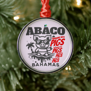 Bahamas Souvenir Geschenk: Abaco Bahamas Schwimmsc Ornament Aus Metall