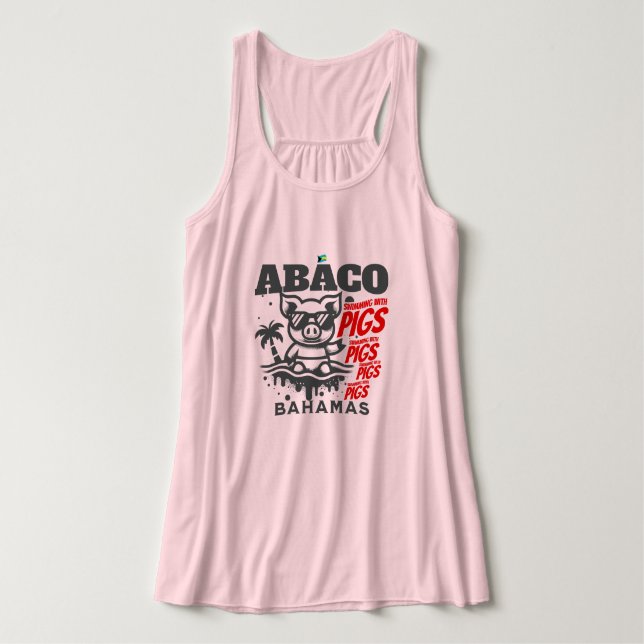 Bahamas Souvenir Geschenk: Abaco Bahamas Schwimmsc Tank Top (Design Vorderseite)