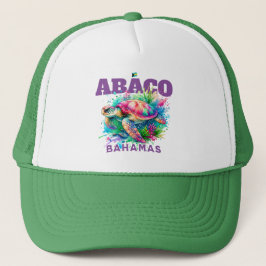 Bahamas Souvenir Geschenk: Abaco Bahamas Sea Turtl Truckerkappe