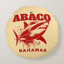 Bahamas Souvenir Geschenk: Abaco Bahamas Shark Fis Rundes Kissen