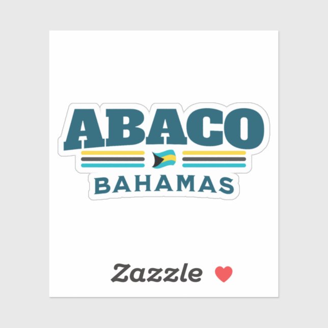 Bahamas Souvenir Geschenk: Abaco Bahamas Unabhängi Aufkleber (Blatt)