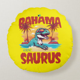 Bahamas Souvenir Geschenk : Bimini Bahama Saurus T Rundes Kissen