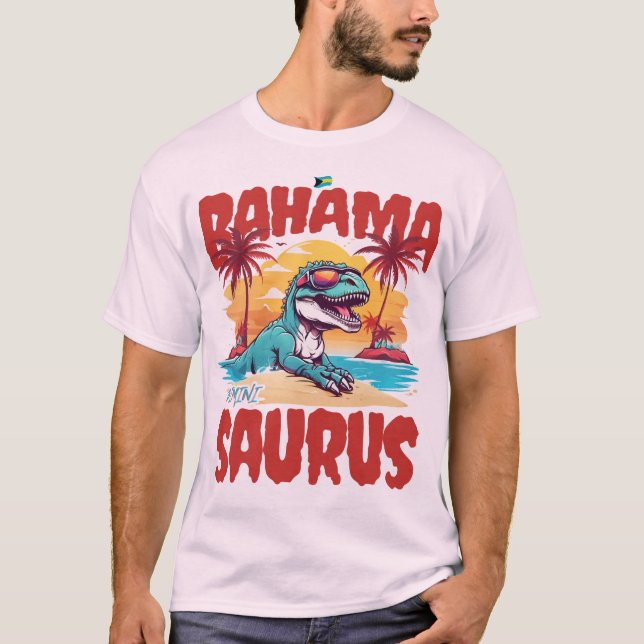 Bahamas Souvenir Geschenk : Bimini Bahama Saurus T T-Shirt (Vorderseite)