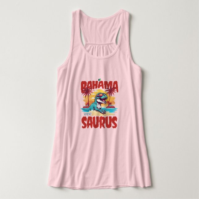 Bahamas Souvenir Geschenk : Bimini Bahama Saurus T Tank Top (Design Vorderseite)