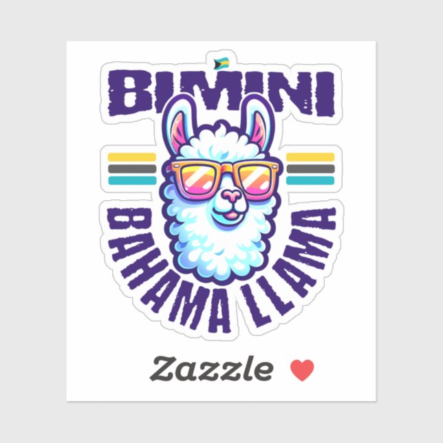 Bahamas Souvenir Geschenk: Bimini Bahamas Bahama L Aufkleber (Blatt)