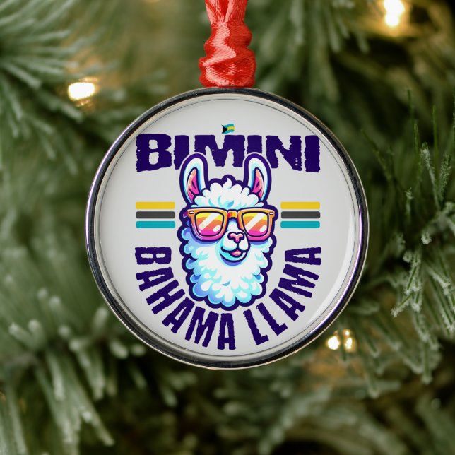 Bahamas Souvenir Geschenk: Bimini Bahamas Bahama L Ornament Aus Metall (Baum)