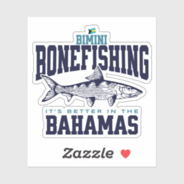 Bahamas Souvenir Geschenk: Bimini Bahamas Bonefish Aufkleber