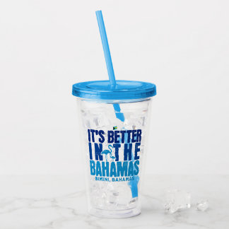 Bahamas Souvenir Geschenk : Bimini Bahamas Cruise Acryltrinkbecher