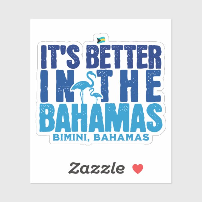 Bahamas Souvenir Geschenk : Bimini Bahamas Cruise Aufkleber (Blatt)